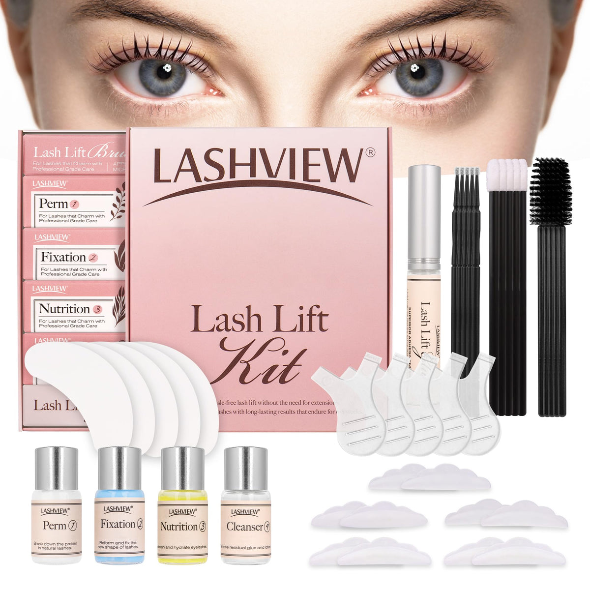 LASHVIEW kit de levage des cils - emballage élégant prêt à l'emploi