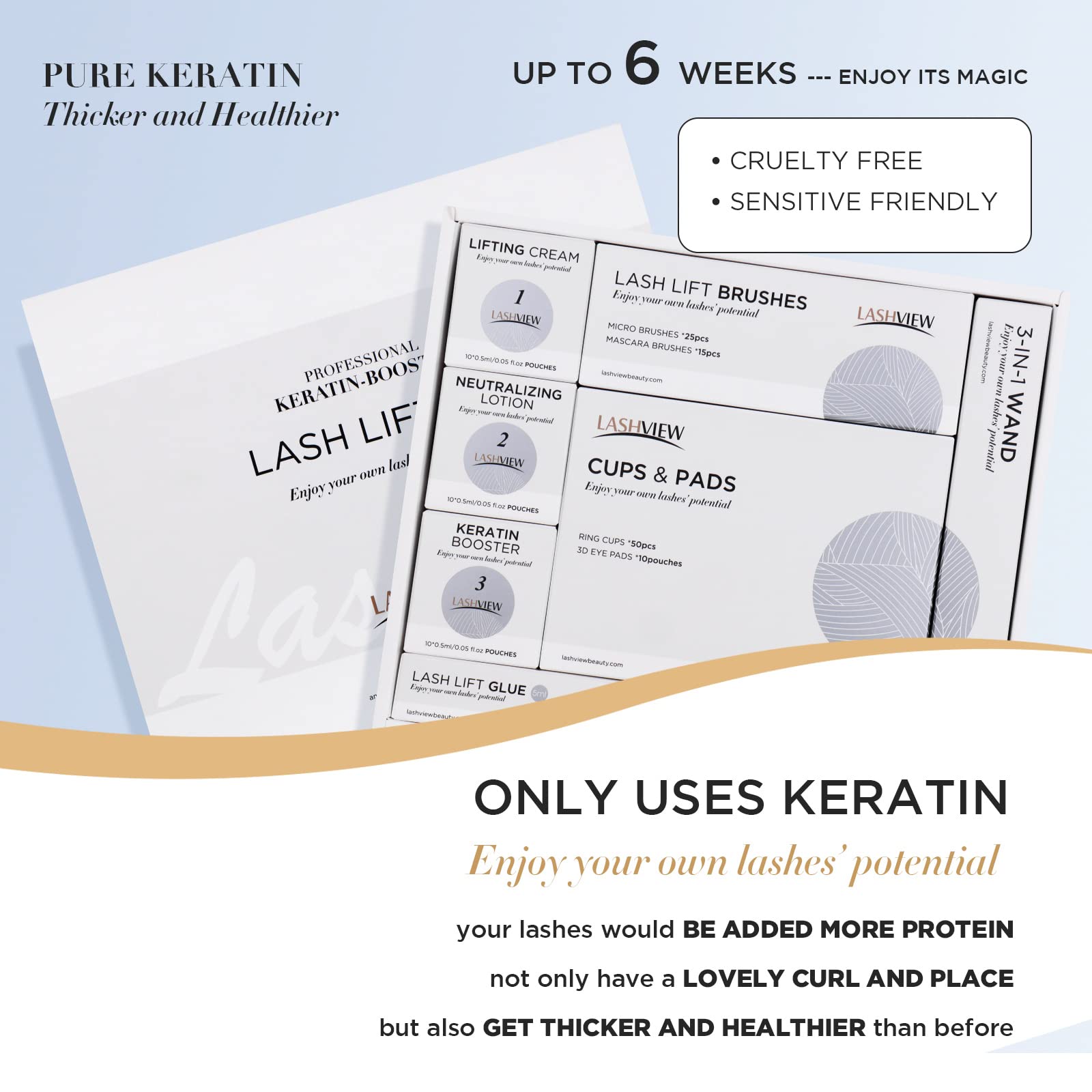 LASHVIEW lotion-neutralisante : fixation délicate du résultat sans agresser les cils.