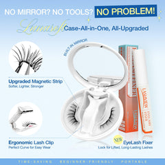 Close-up of LASHVIEW LunaSoft magnets providing secure hold without glue