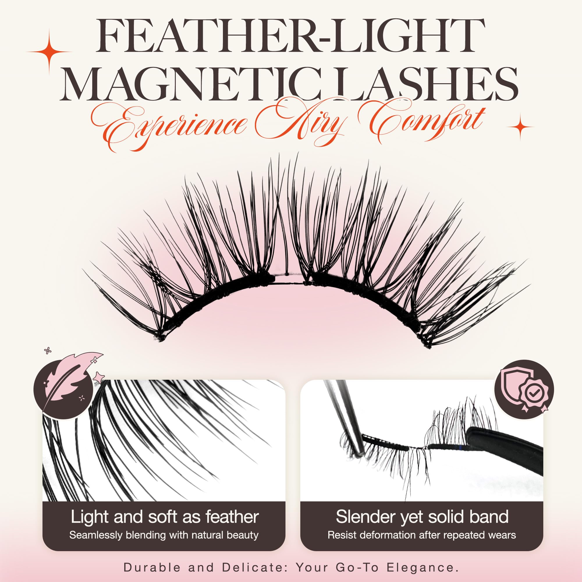 LASHVIEW soft magnets provide comfortable wear that bends with the eye