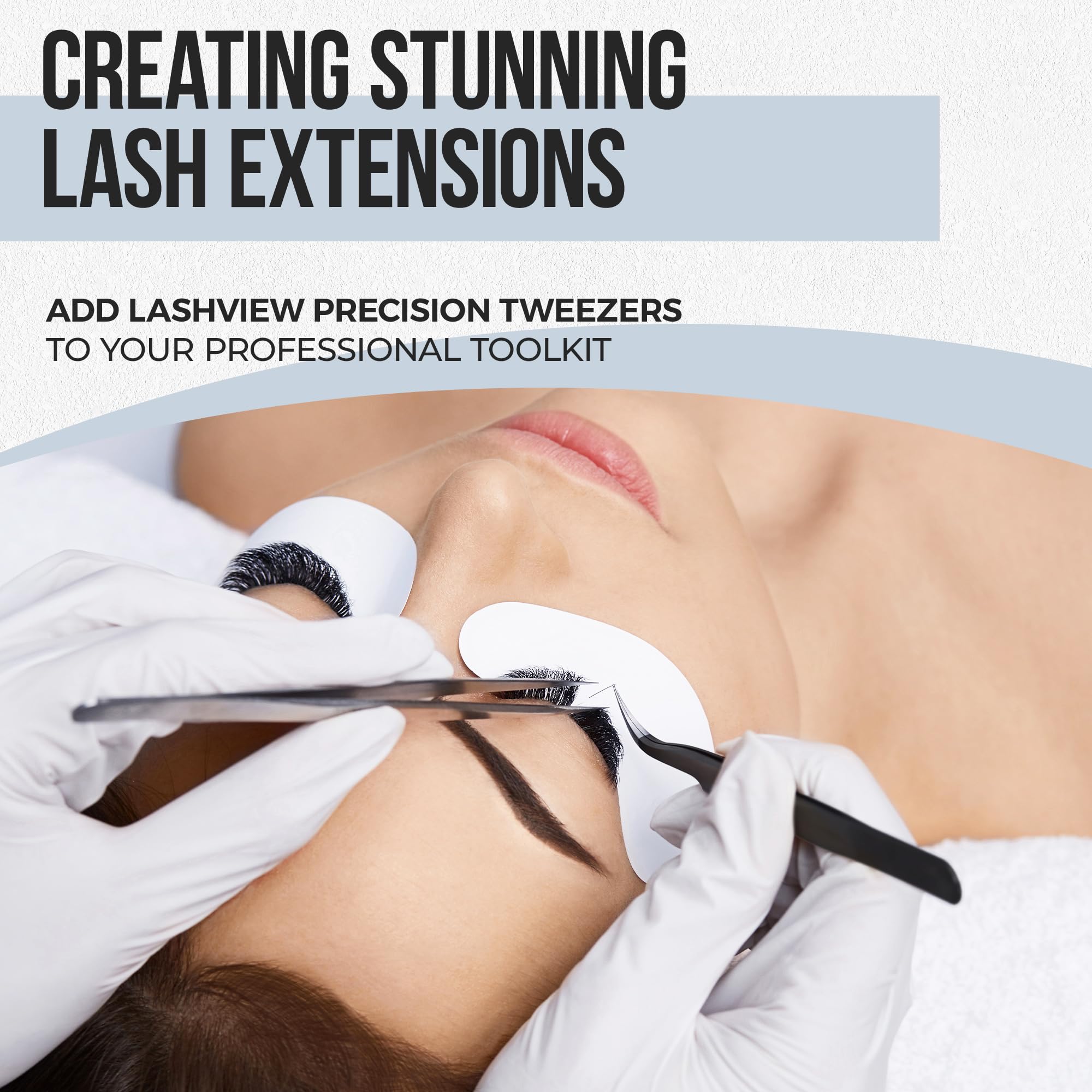 Pinces LASHVIEW ST11 utilisation polyvalente: bijoux, soins dentaires, laboratoire.