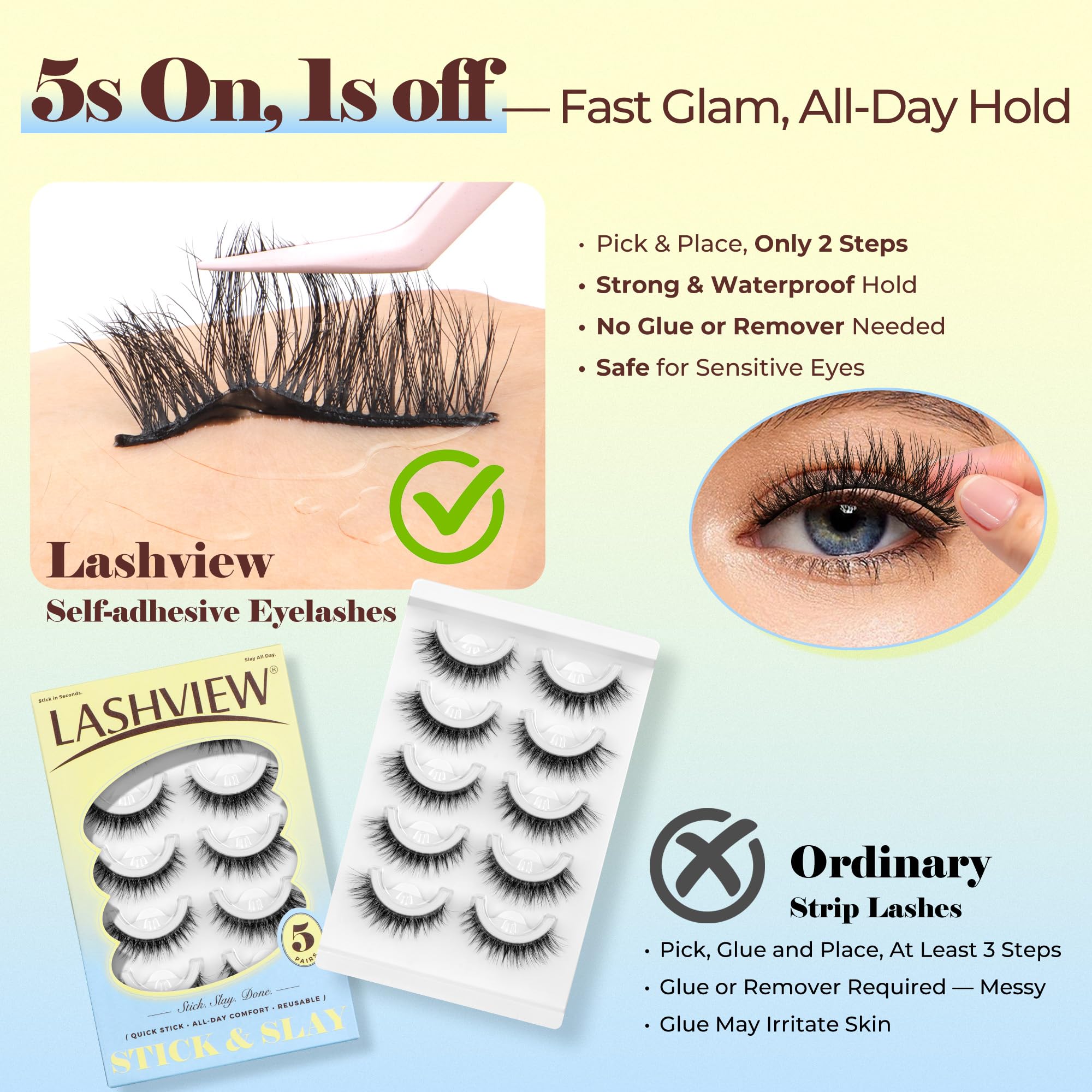 LASHVIEW styles subtils naturels avec volume discret.