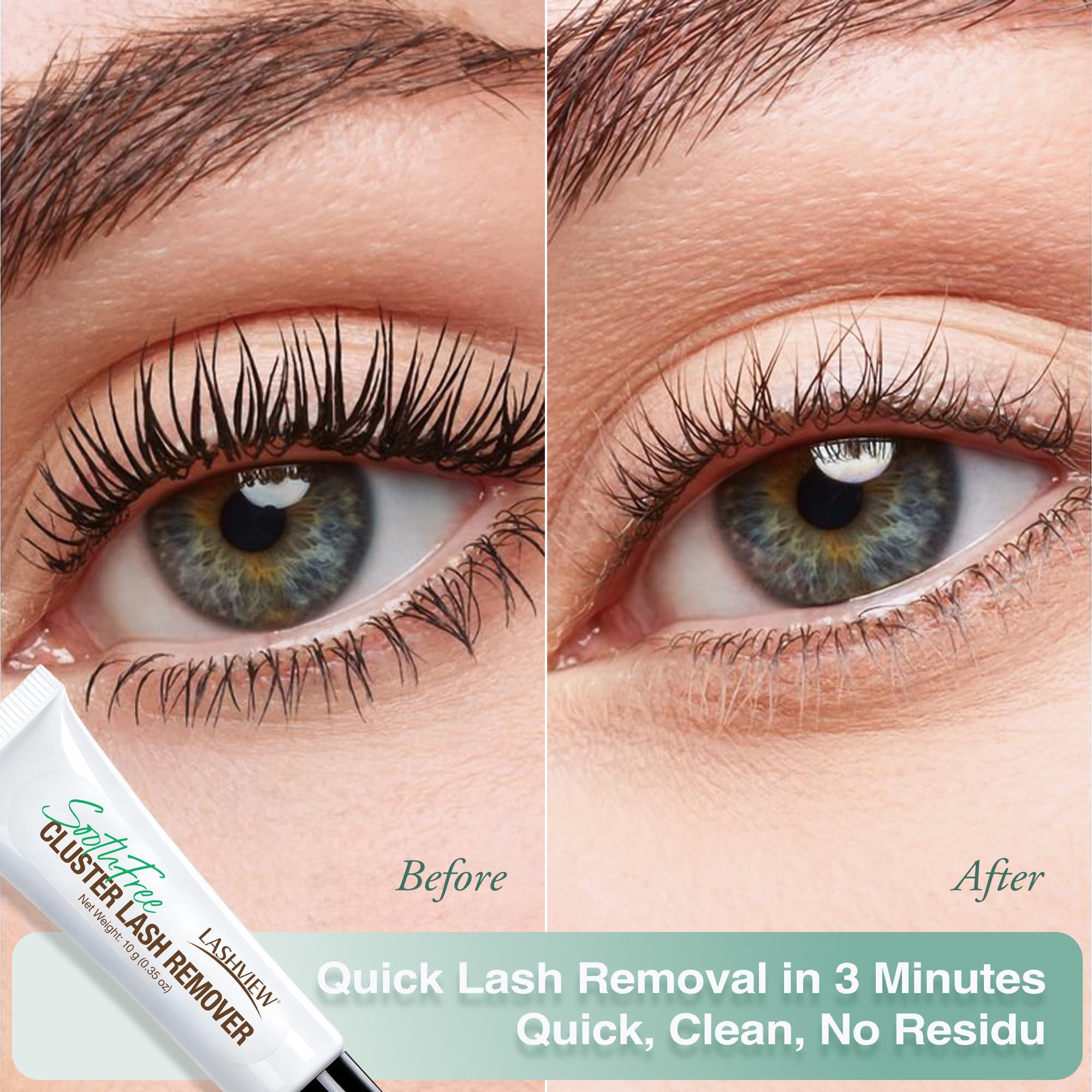 LASHVIEW tube anti goutte: contrôle précis et sans écoulements.