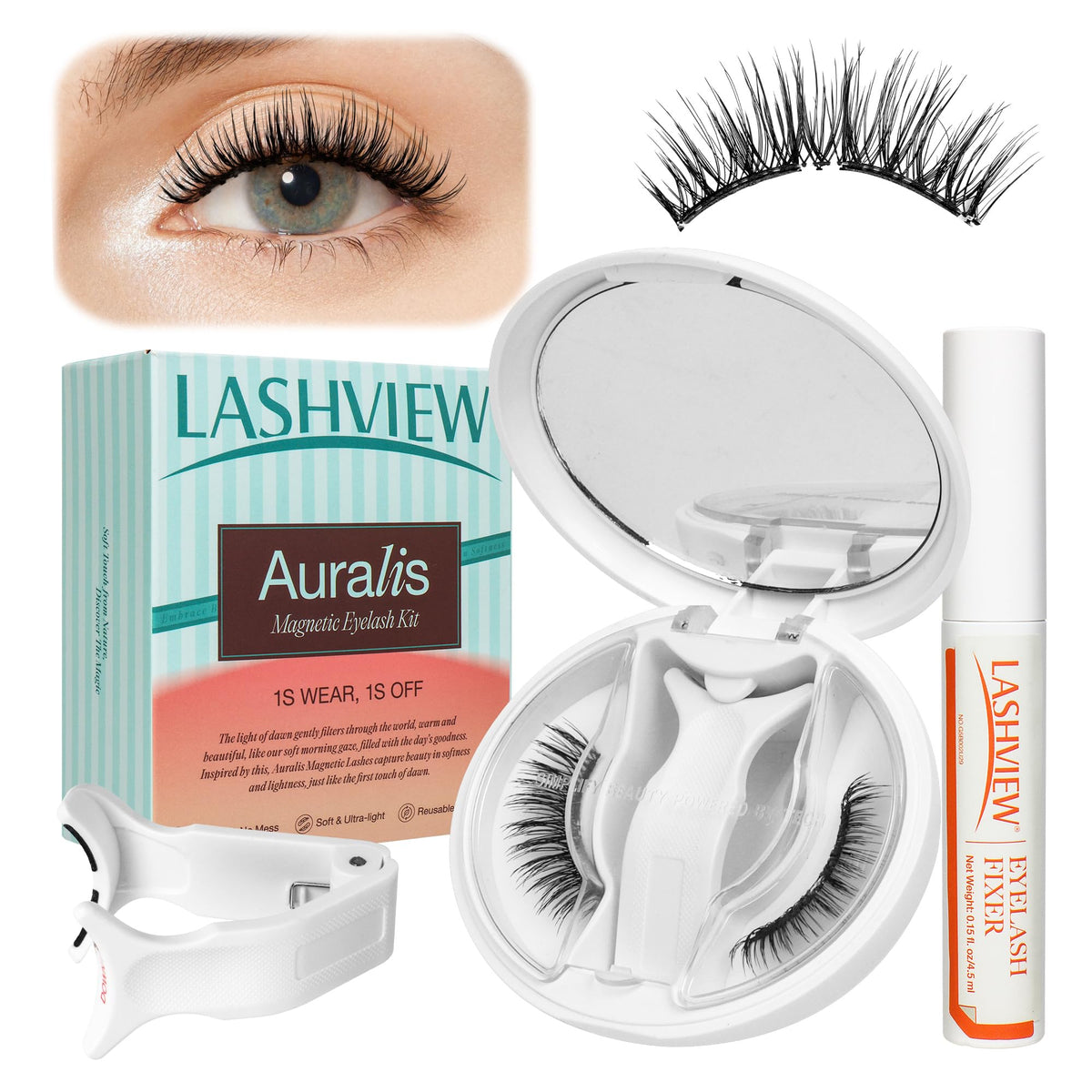 LashVIEW Upgrade: cils magnétiques avec applicateur ergonomique pour pose rapide.