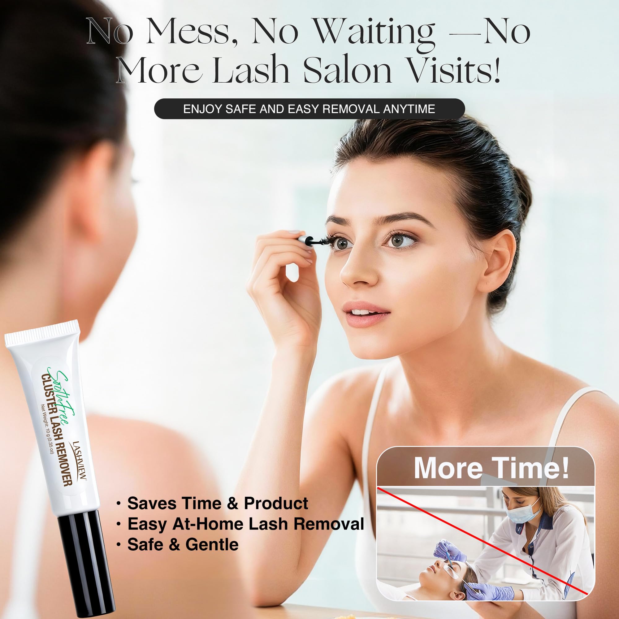 LASHVIEW usage douce yeux sensibles: routine sûre et efficace à domicile.