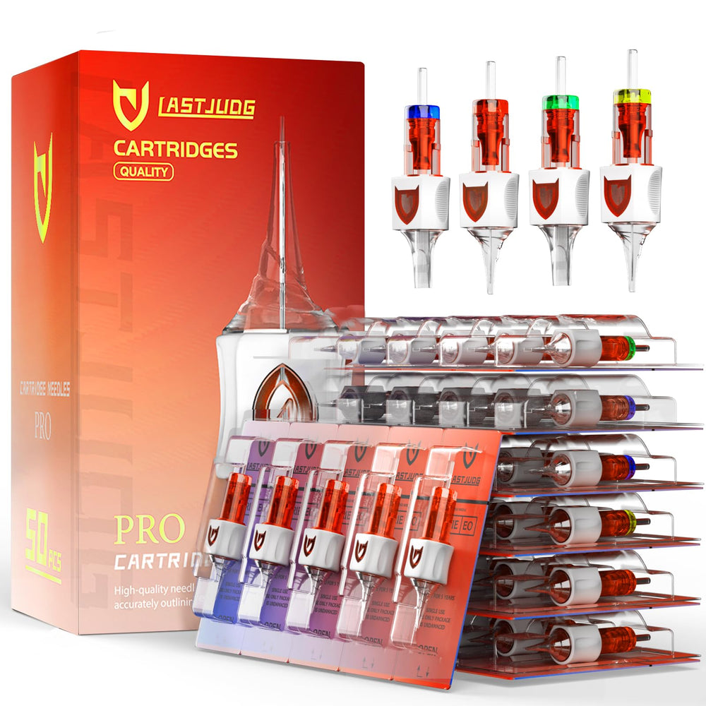 LASTJUDG ensemble 50 aiguilles cartouche tatouage, polyvalentes pour diverses techniques.