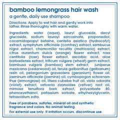 Après-shampoing Bamboo Citronnelle de LATHER en bouteille, démêlage facile