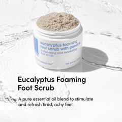 LATHER Foot Scrub with Pumice Stone pumice close-up highlighting gentle exfoliation.