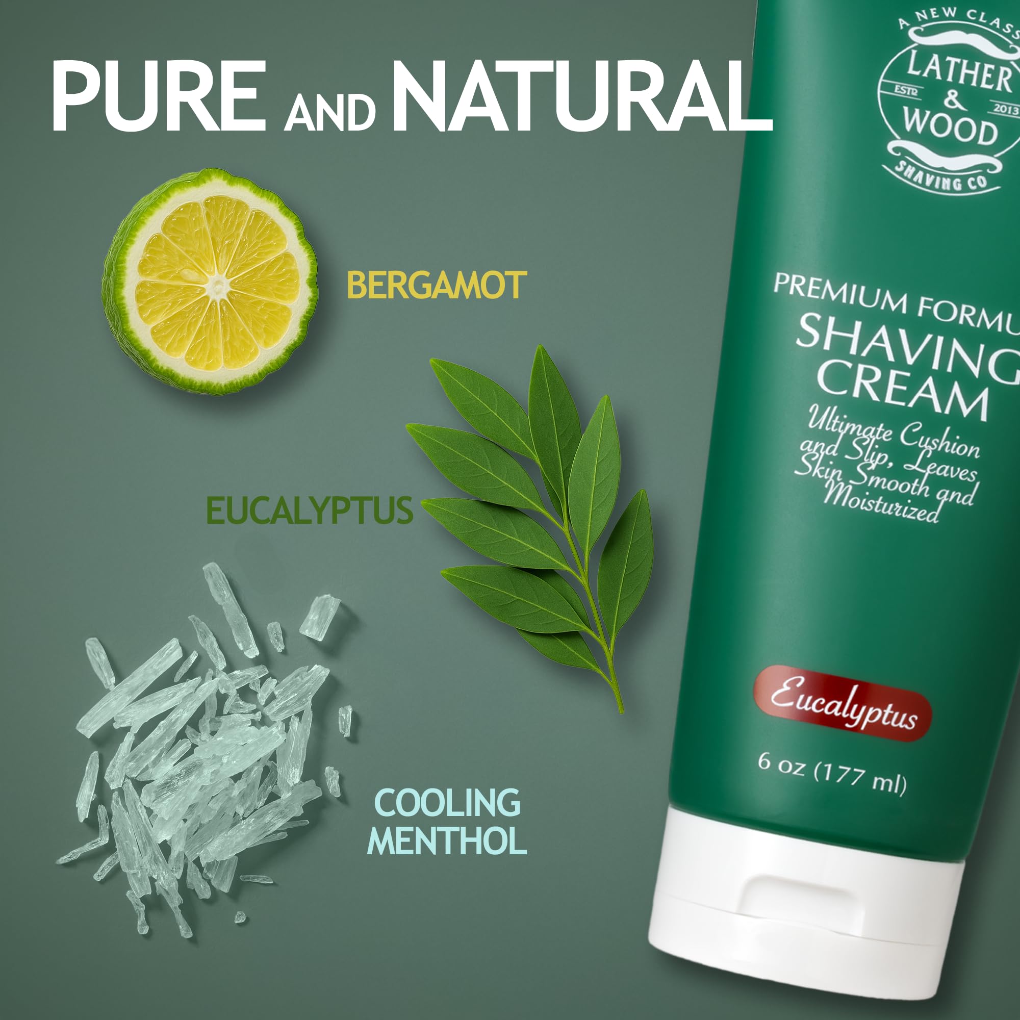 Lather & Wood Rasage confortable : peau rafraîchie et moins irritée après chaque passage.