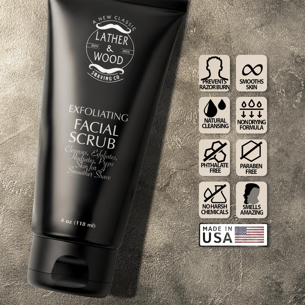 Texture naturelle de Lather & Wood pour une exfoliation efficace.