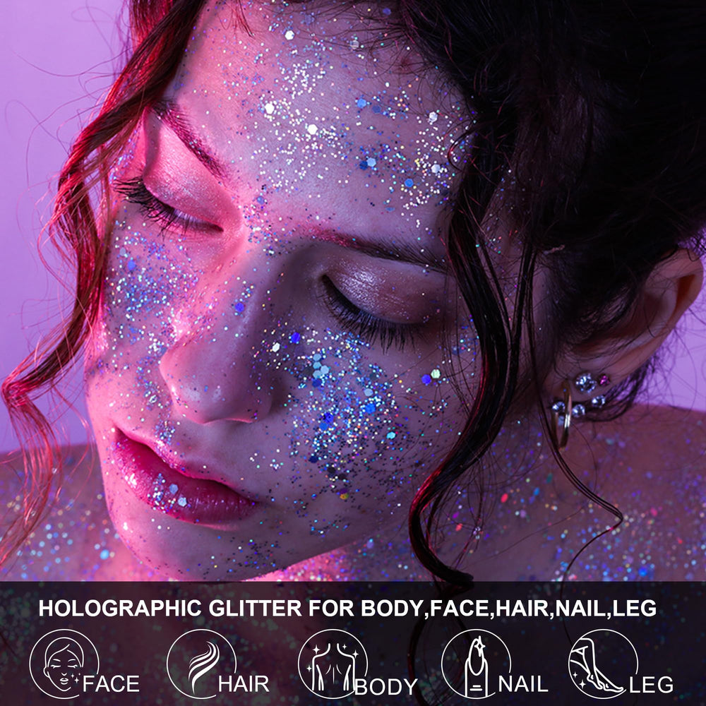 LATIBELL paillettes UV visibles, effet lumineux sous lumière noire