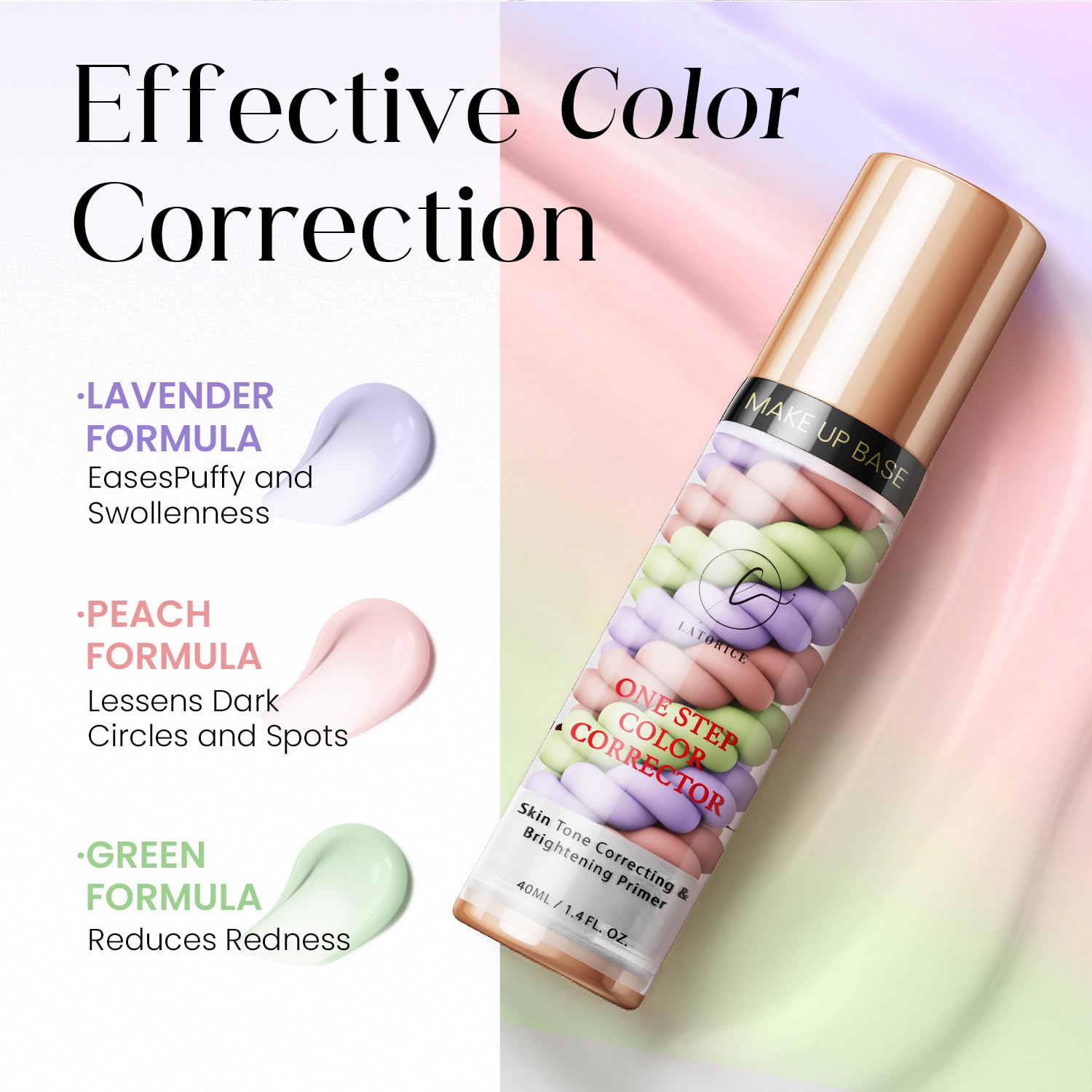 Latorice pigments-correcteurs trio visibles pour unifier le teint.