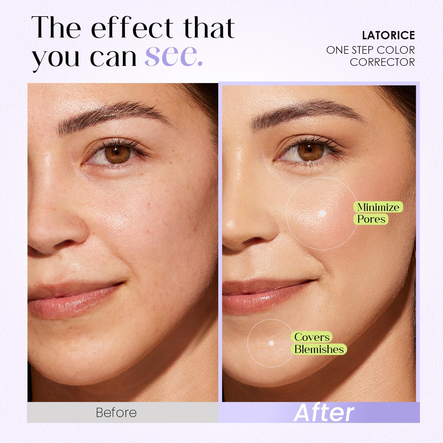 Latorice base-primer teint appliquée pour peau lisse et prête au maquillage.