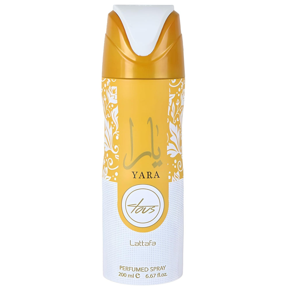 Lattafa Yara Tous flacon spray élégant pour une fragrance fruitée et gourmande.