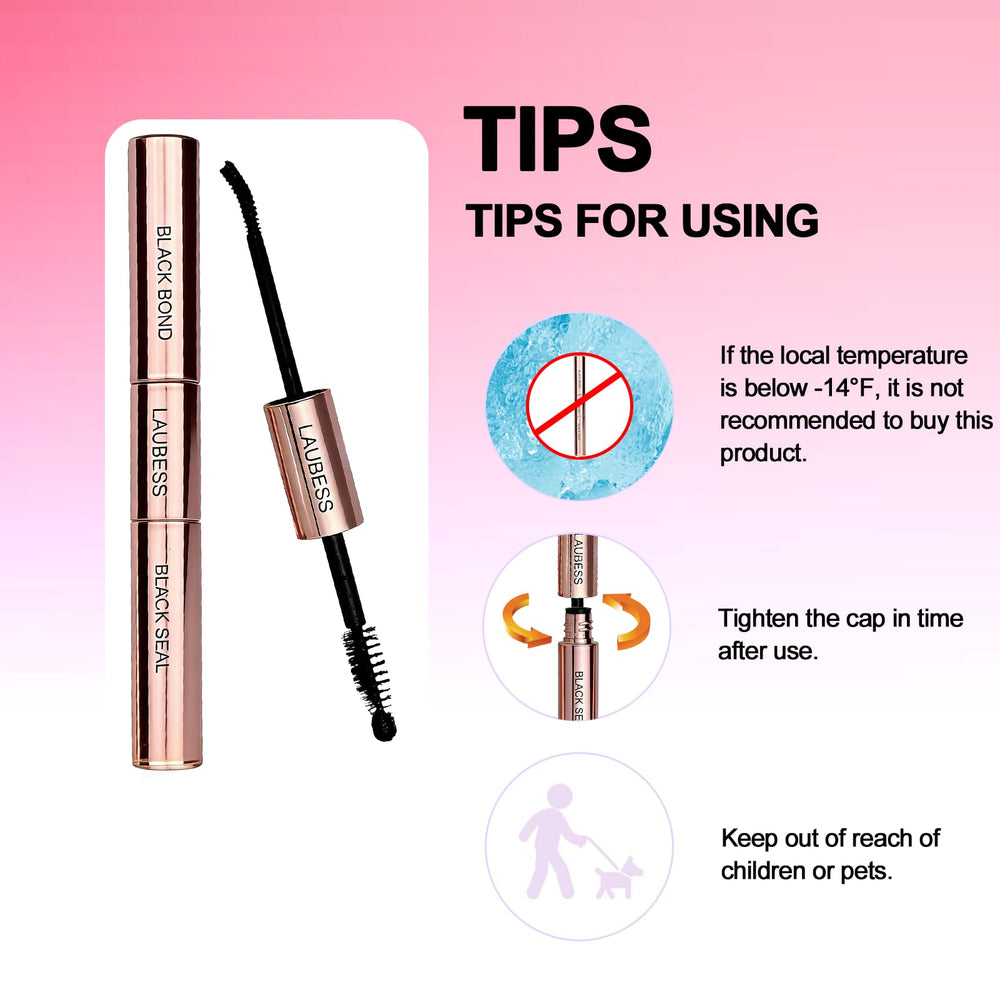 LAUBESS base adhésive verrouillant les cils pour une tenue renforcée.