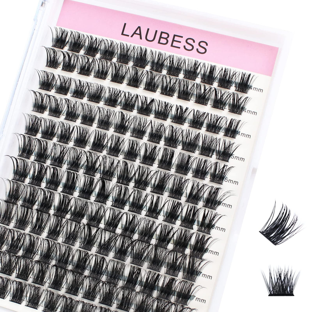 LAUBESS cils clusters 14-18mm – volume rapide pour un regard profond.