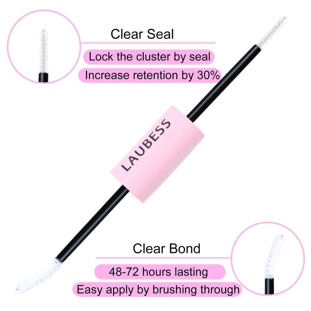 Laubess Lash Bond & Seal application – fini clair et application fluide.