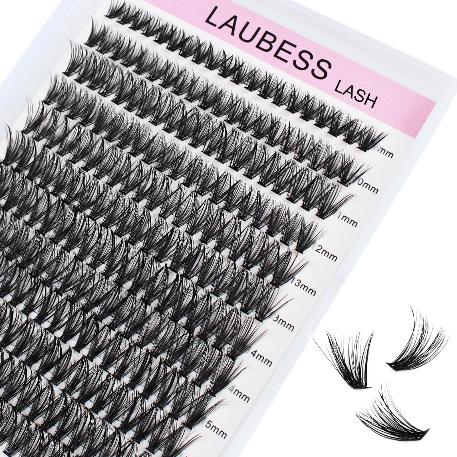 LAUBESS LASH grappes à poser soi-même cils 40D 0,05 pour un effet naturel durable.