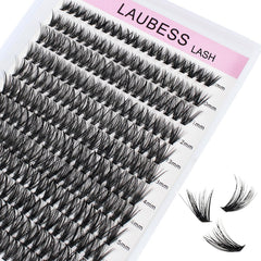 LAUBESS LASH grappes à poser soi-même cils 40D 0,05 pour un effet naturel durable.