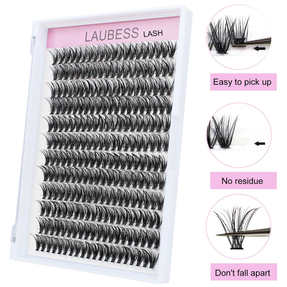 LAUBESS LASH look naturel ou glamour grâce aux cils à poser soi-même polyvalents.