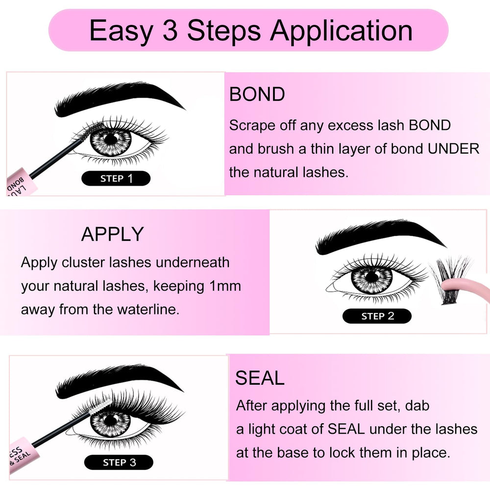 LAUBESS LASH montage des cils kit pour look pro à domicile