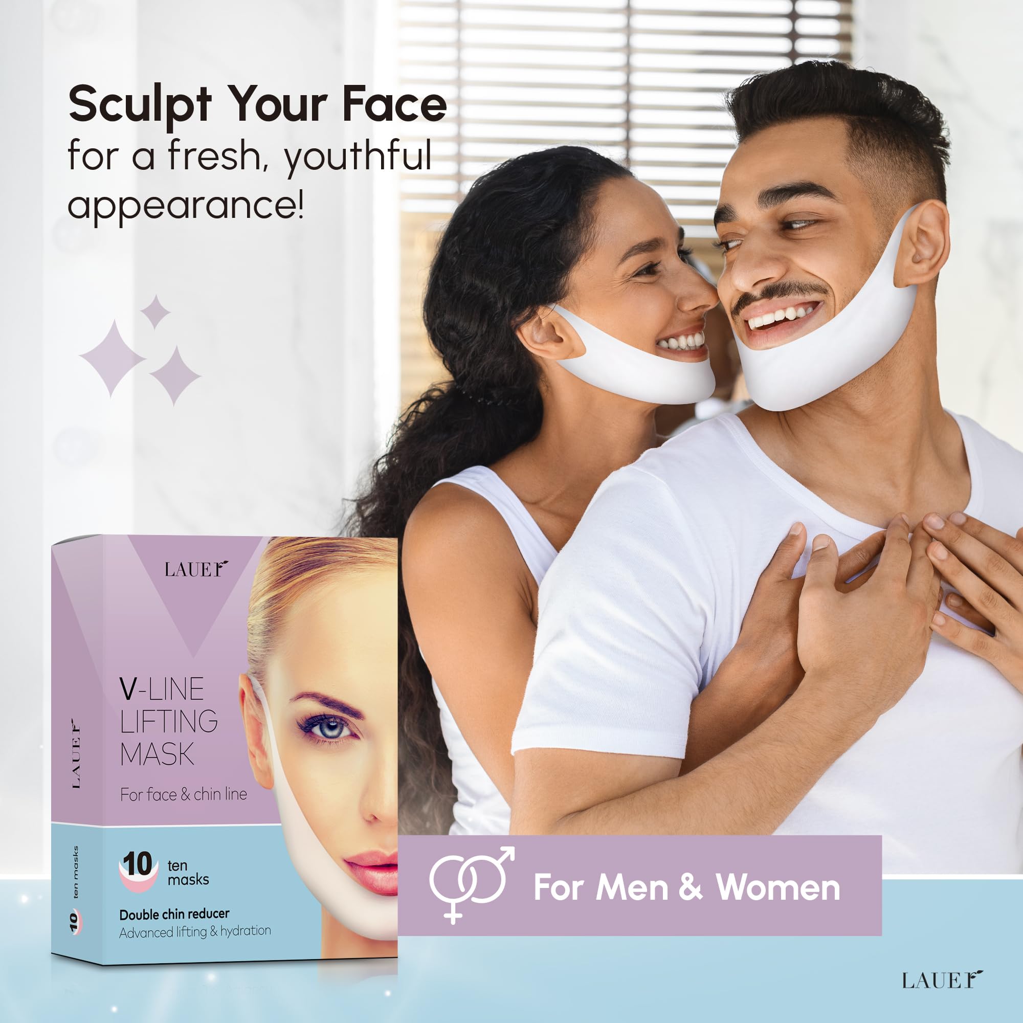 Masque contourage visage LAUER COSMETIC, routine rassurante et efficace.