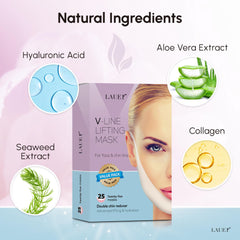 Masque menton hyaluronique LAUER COSMETIC offrant hydratation durable.