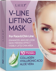 Masque LAUER COSMETIC liftant pour contour en V et peau fraîche.