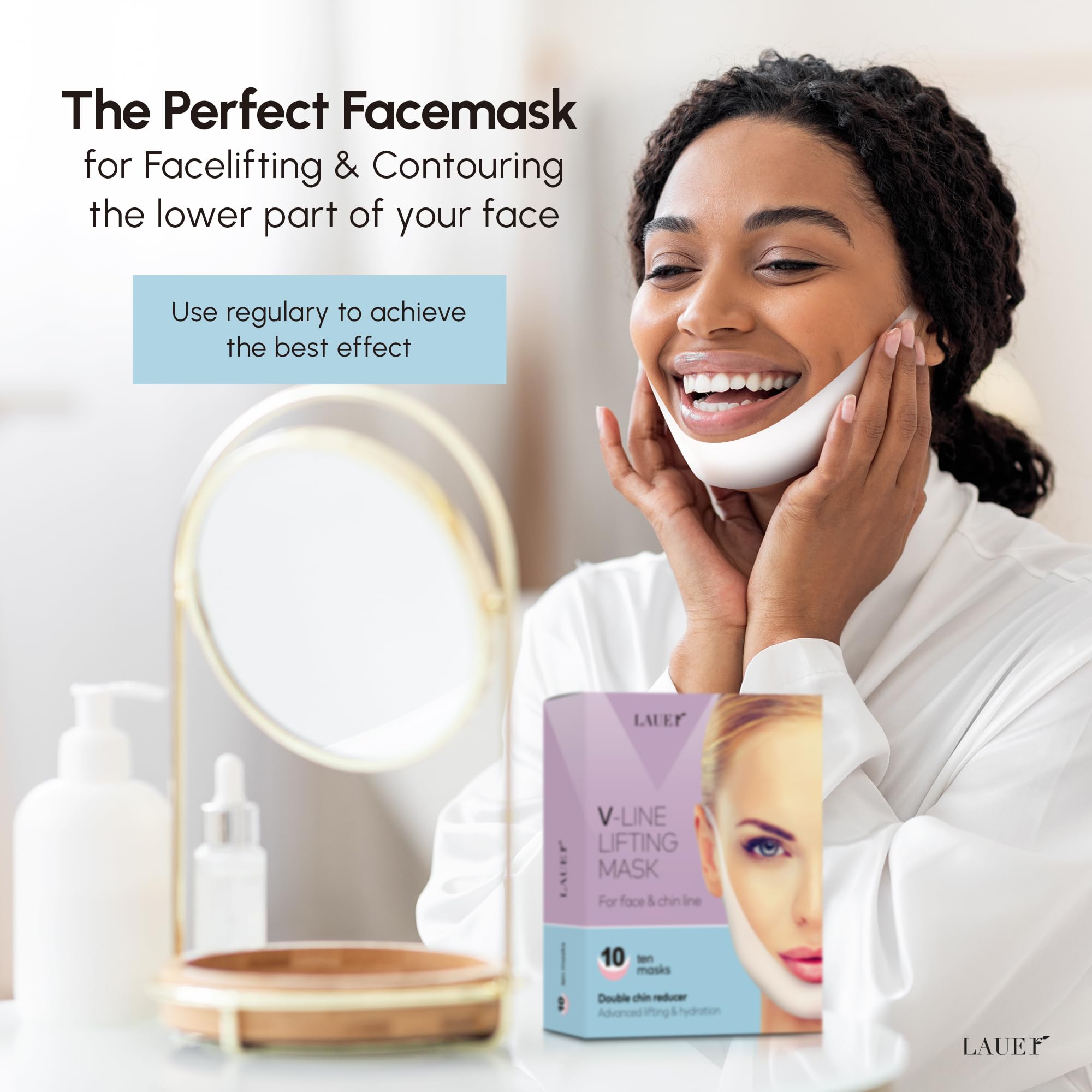 Rituel Saint-Valentin LAUER COSMETIC, visage plus défini et élégant.