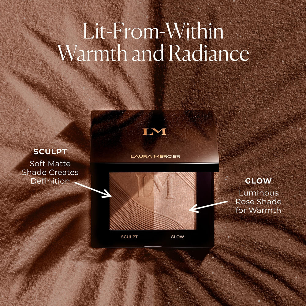 Compact voyage Laura Mercier Bronze Color Infusion pratique pour retouches quotidiennes