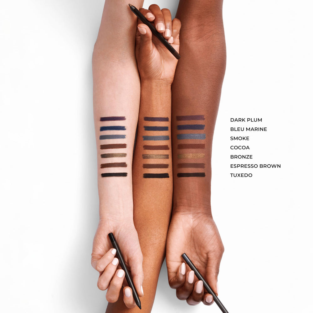 Longue tenue et impermeabilité du crayon Caviar Laura Mercier sur les paupières