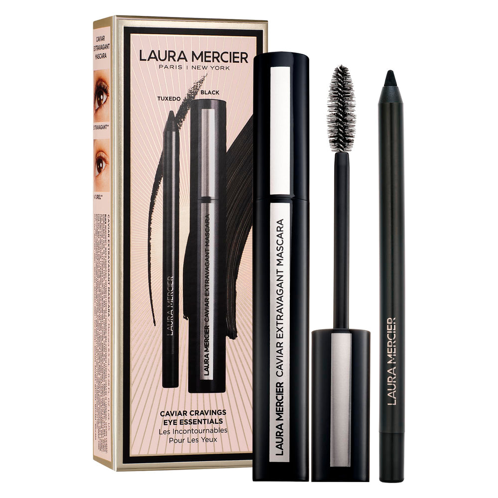 Laura Mercier Caviar Extravagant Mascara – brosse prête pour un volume durable.