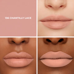 Texture mate du lipstick Laura Mercier Caviar Smoothing Matte Lipstick Chantilly Lace