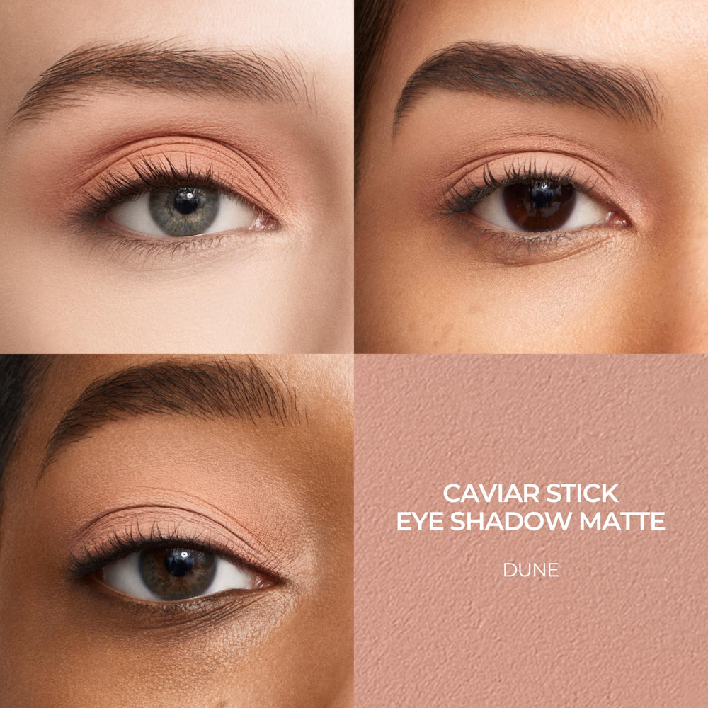 Laura Mercier Caviar Stick Ombre Crème Dune, test visuel révélant pigment riche et longue tenue.