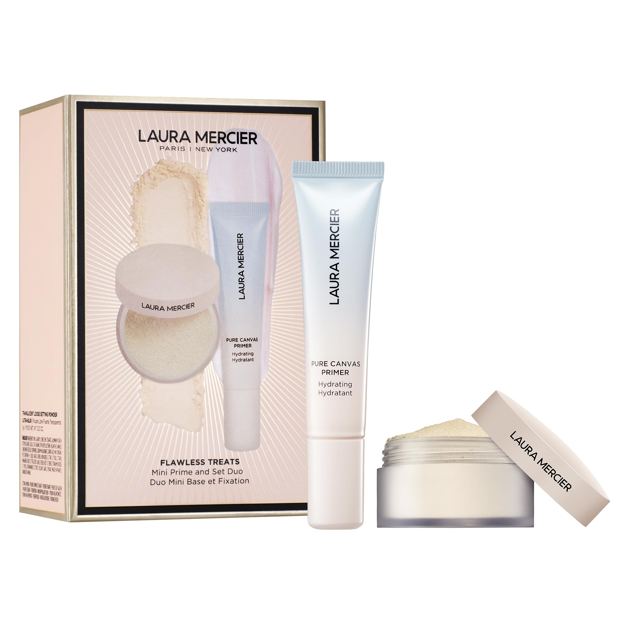 Laura Mercier Flawless Treats Mini Prime – base hydratante avec acide hyaluronique.