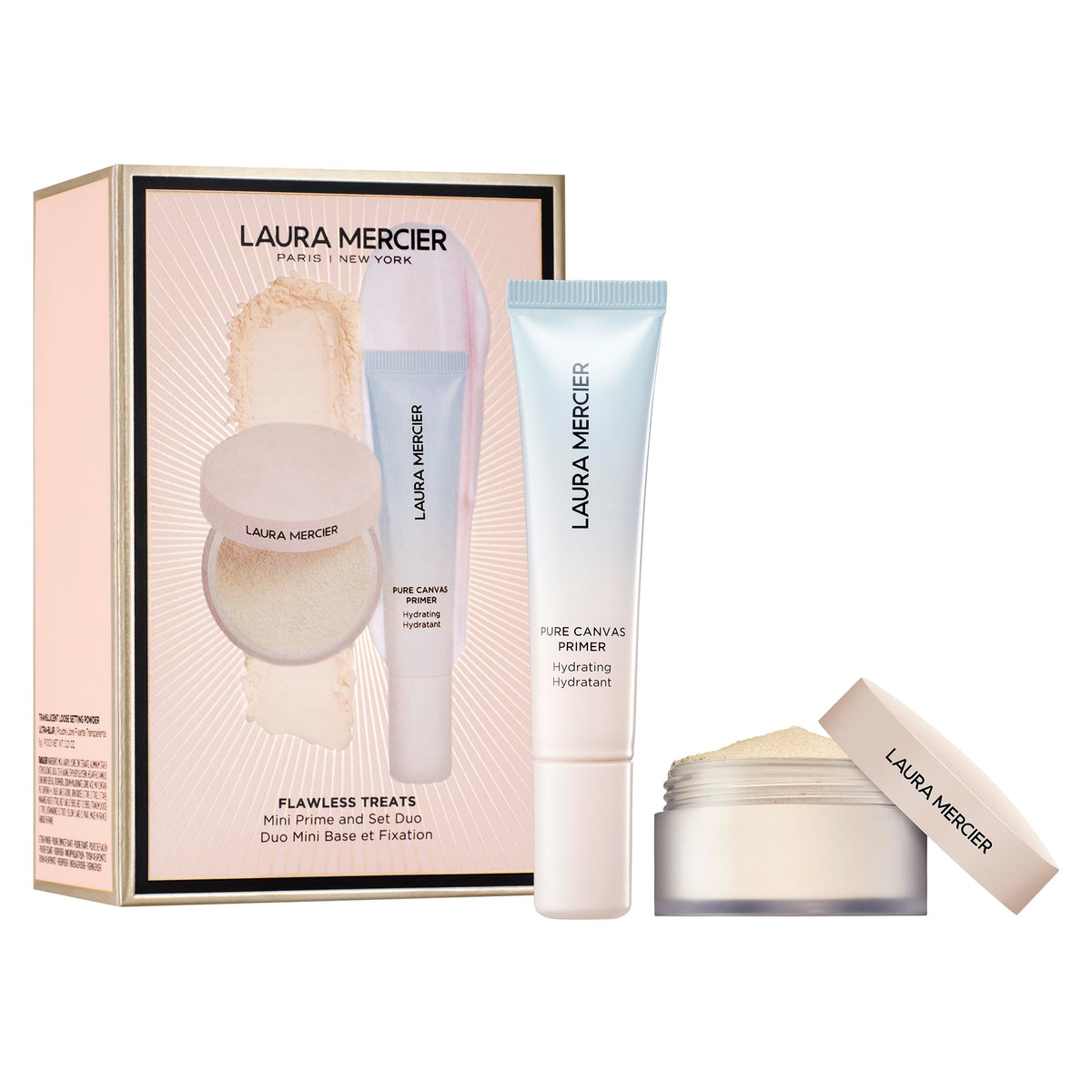 Laura Mercier Flawless Treats Mini Prime – base hydratante avec acide hyaluronique.