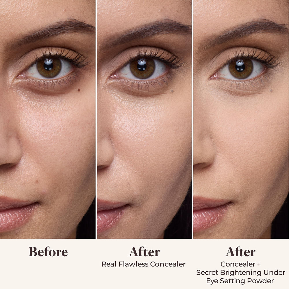Laura Mercier poudre compacte fixation correcteur, fini soyeux et longue tenue.