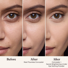 Laura Mercier poudre compacte fixation correcteur, fini soyeux et longue tenue.
