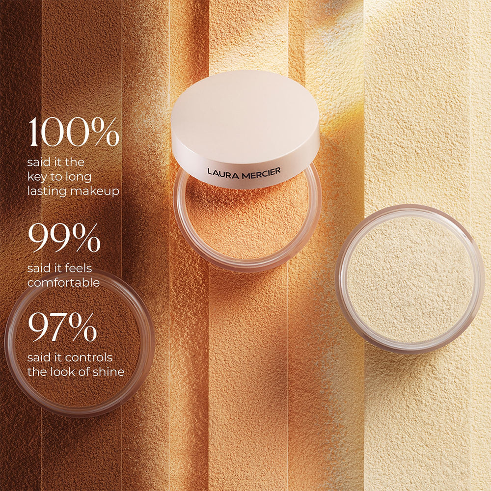 Laura Mercier Poudre Libre Ultra-Blur translucide—contrôle agréable de la brillance pour un teint frais.