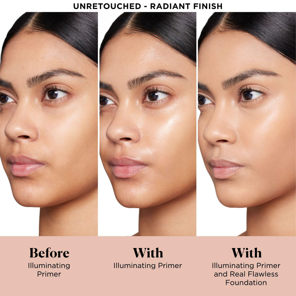 Application du primer Laura Mercier Pure Canvas avant maquillage pour une base parfaite