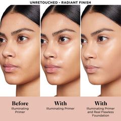 Application du primer Laura Mercier Pure Canvas avant maquillage pour une base parfaite