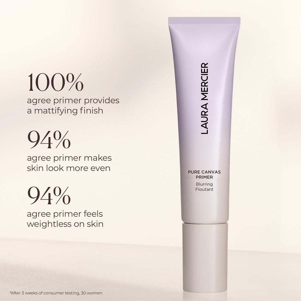 Laura Mercier Pure Canvas Primer diffusion lumineuse et réduction des brillances sur la peau.