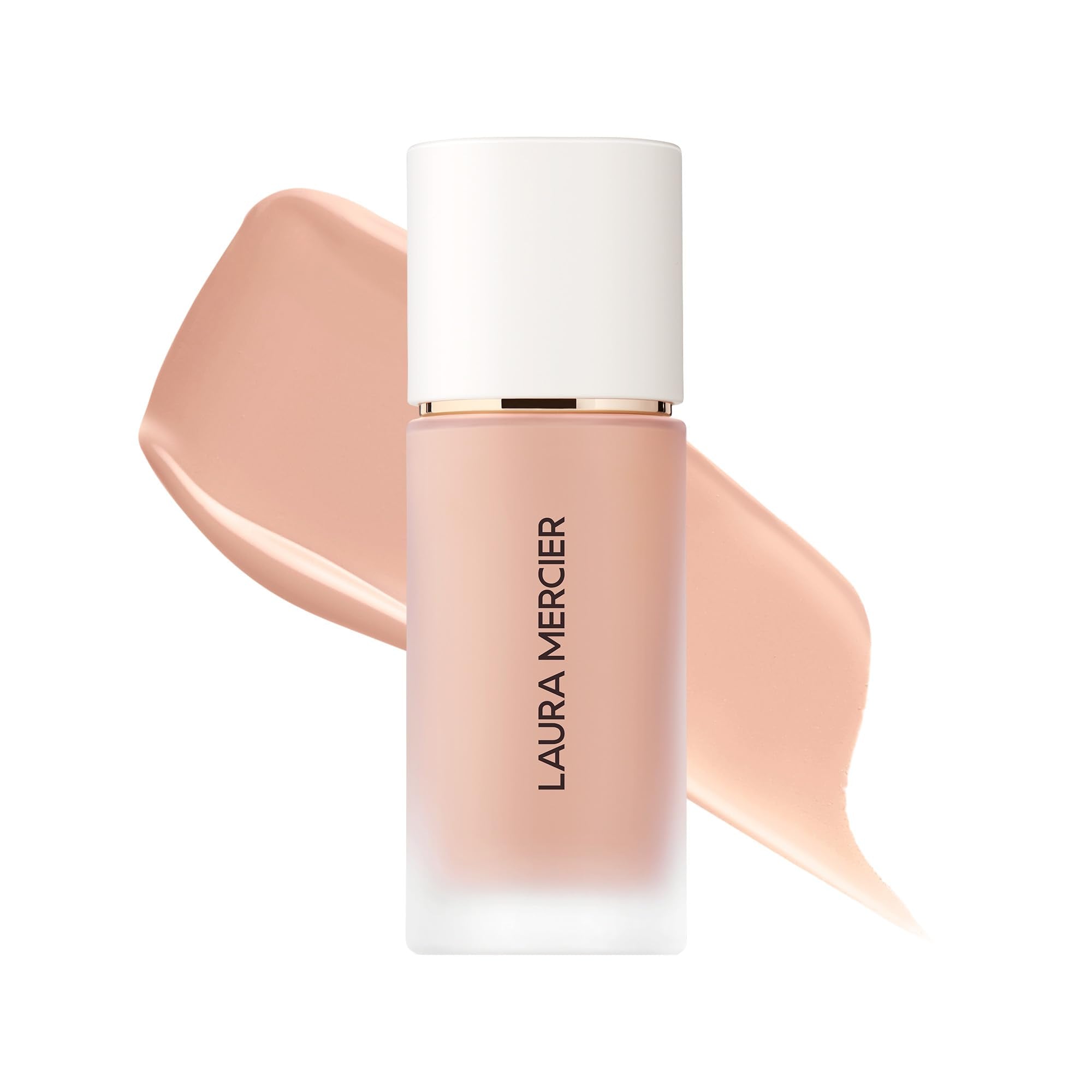 Laura Mercier Real Flawless, bouteille pompe, application fluide et précise.