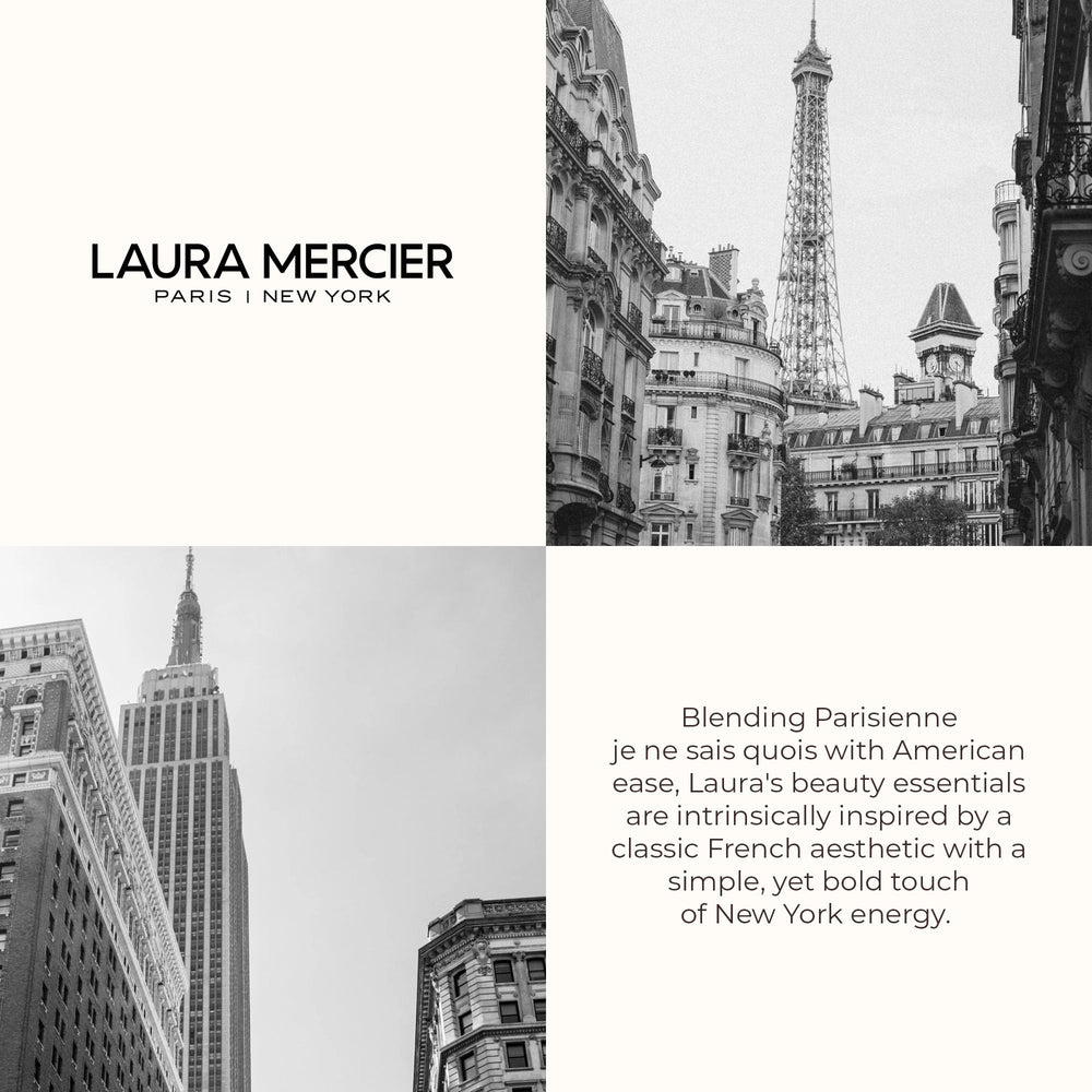 Laura Mercier retouches rapides: maquillage uniforme et durable pendant la journée.