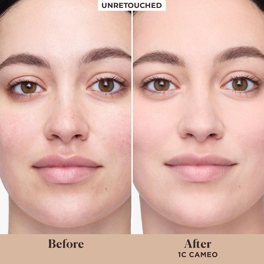 Texture du teint hydratant et matte pour peau lisse et naturelle.