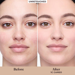 Texture du teint hydratant et matte pour peau lisse et naturelle.