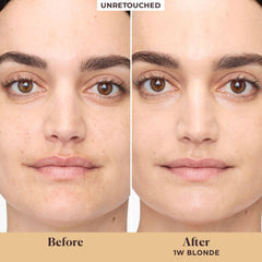 Laura Mercier crème teintée, application douce, rendu uniforme sans effet lourd.