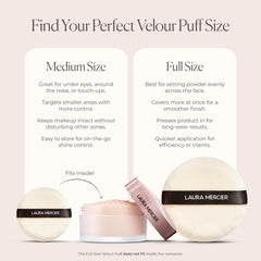 Lot de 2 Velour Puff Laura Mercier pour une application homogène sur tout le visage.