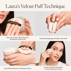 Velour Puff montre texture moulage pour contours du visage