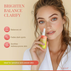 Goutte appliquée par LAUER COSMETIC sur le visage pour une routine douce